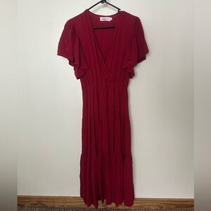 Petal & Pup Burgundy Maxi Dress